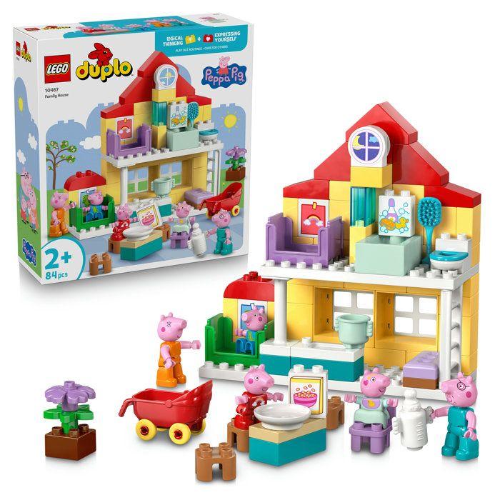 LEGO DUPLO Peppa Pig 10467 La Maison Familiale - Jeu Éducatif pour Bébé dès 2 ans - Cadeau