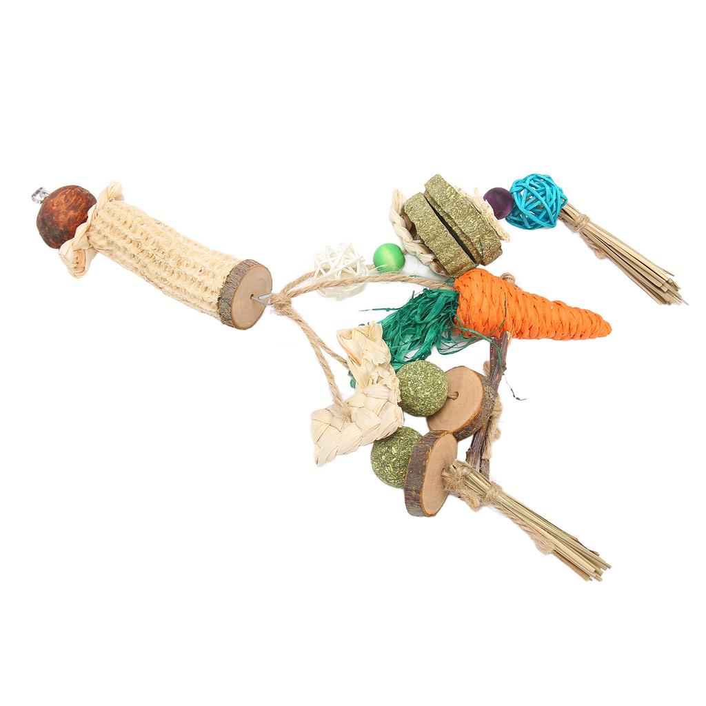 Rabbit Cage Hanging Chew Toys Rabbit Teeth Grinding Chew Toys for Guinea Pigs Chinchillas Hamsters Rats Teeth Grinding