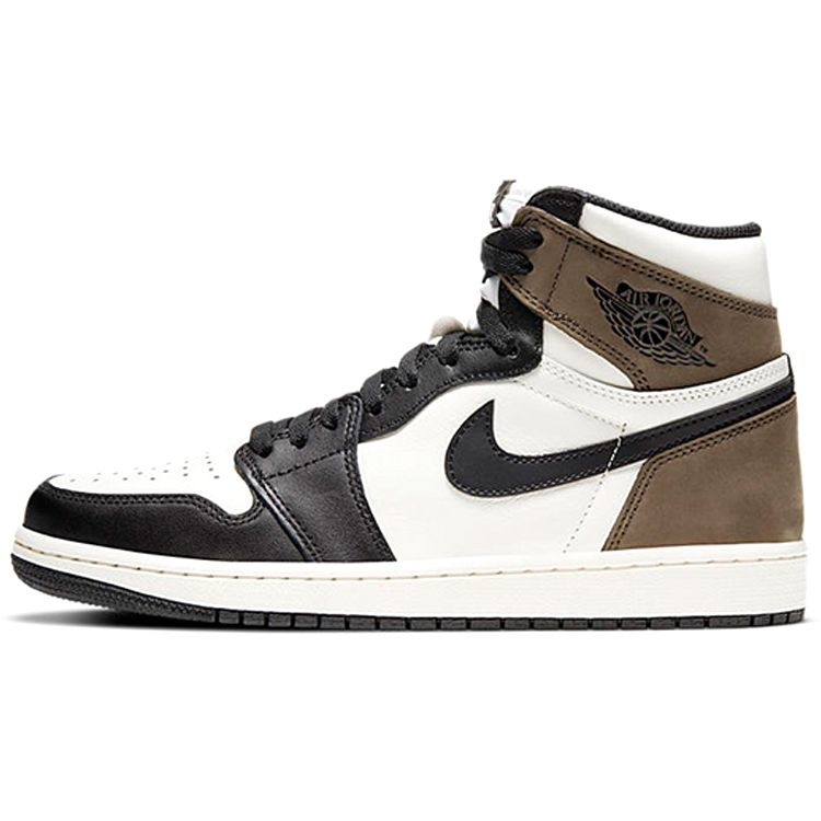 Air Jordan 1 Retro High OG Dark Mocha Unisex Sneakers Brown Sail Black 555088-105
