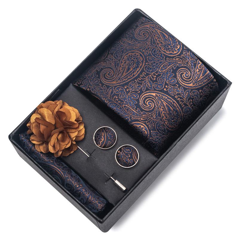 Свадебный галстук для жениха, праздничный бордовый галстук, мужской костюм, запонки, корсаж, аксессуары, комплект