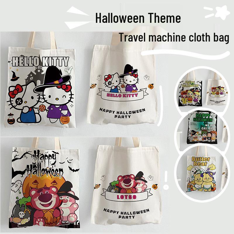 2025 Women's Large Cartoon Canvas Tote Bag - Versatile, Stylish Shopping & Shoulder Bag