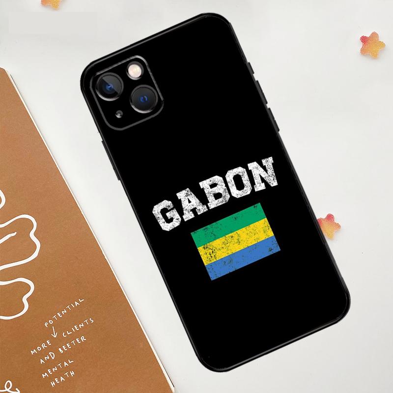 Габон Габонская Флаг Чехол Для Apple iPhone 15 16 14 13 12 11 Pro Max Mini XR 15 16 Plus 16e Защитный Чехол