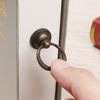 Cabinet Pull Retro Ring Pattern Single Hole Furniture Knobs Bronze Handles Wardrobe Pulls