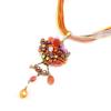 [C8575] - Designer Necklace 'Les Romantiques' Orange Pink