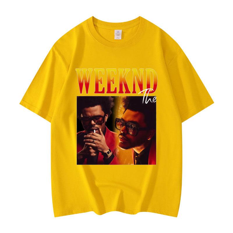 Графические футболки рэпера The Weeknd Унисекс Женская одежда Хип-хоп Мода Футболка с коротким рукавом Высококачественный Хлопок Оверсайз Футболка