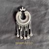 Silver-Plated Ethnic Pendant Base for DIY Embroidery and Inlays