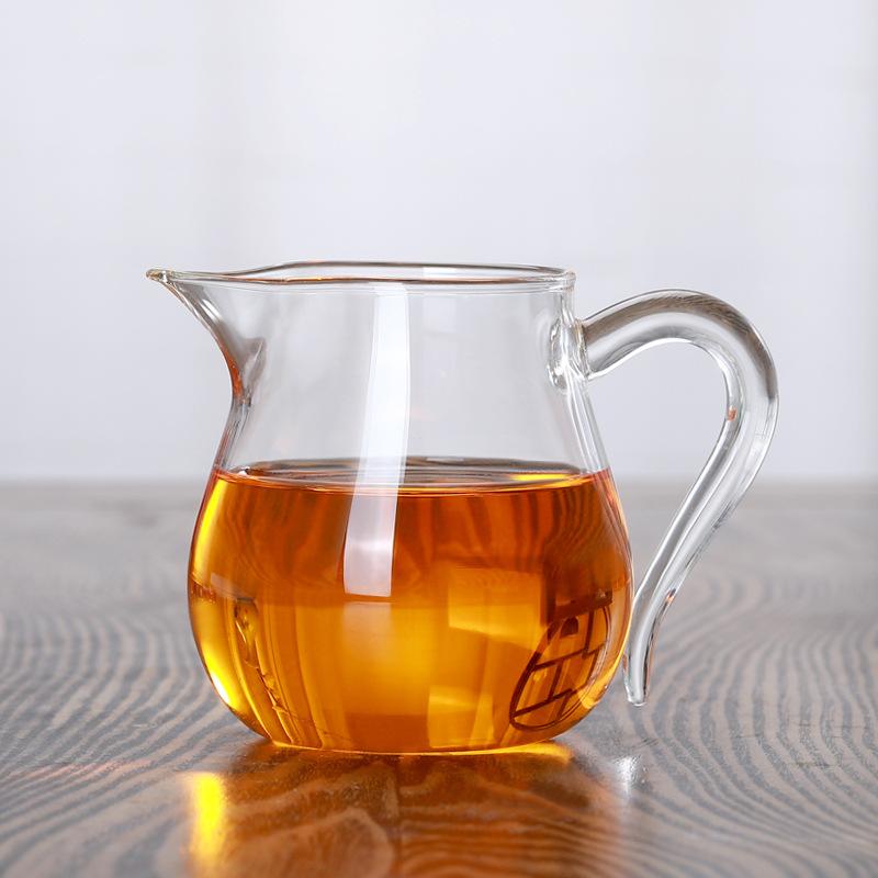 Термостойкий утолщенный стеклянный чайник, разумный набор для чая в стиле кунг-фу с взрывобезопасным дозатором для чая, японский чайник и набор чашек для бара