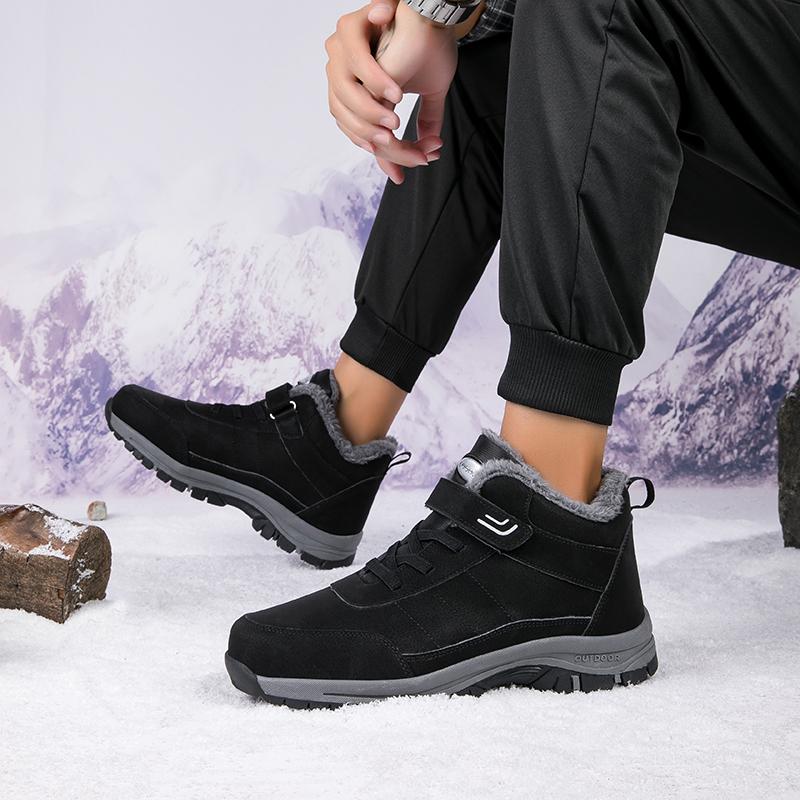 Новая мужская обувь Осень-Зима Популярный кожаный верх Удобная нескользящая обувь Обувь для ходьбы и бега Спортивная обувь Мужская обувь