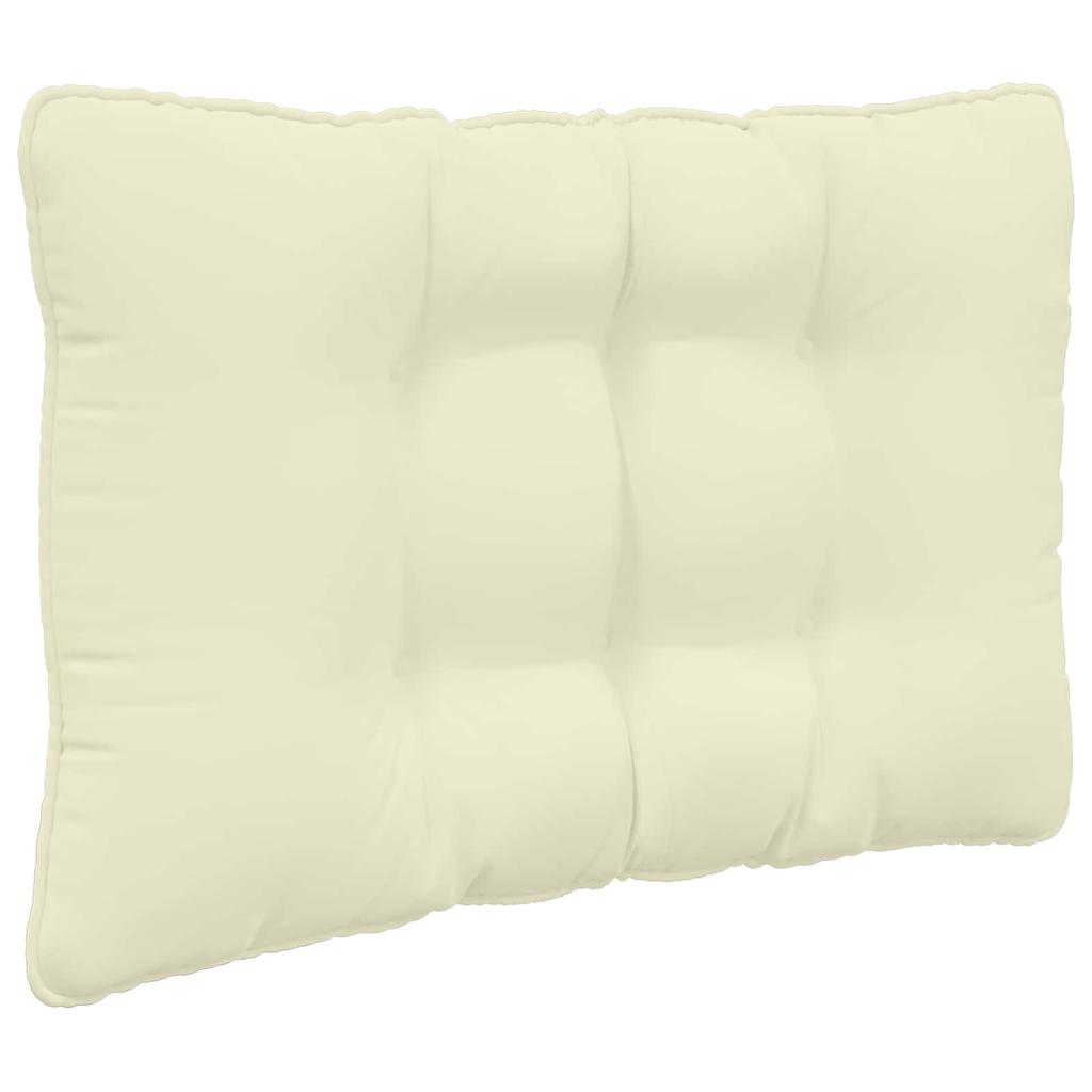 Outdoor Sofa Cushion 3 pcs Cream Polyester