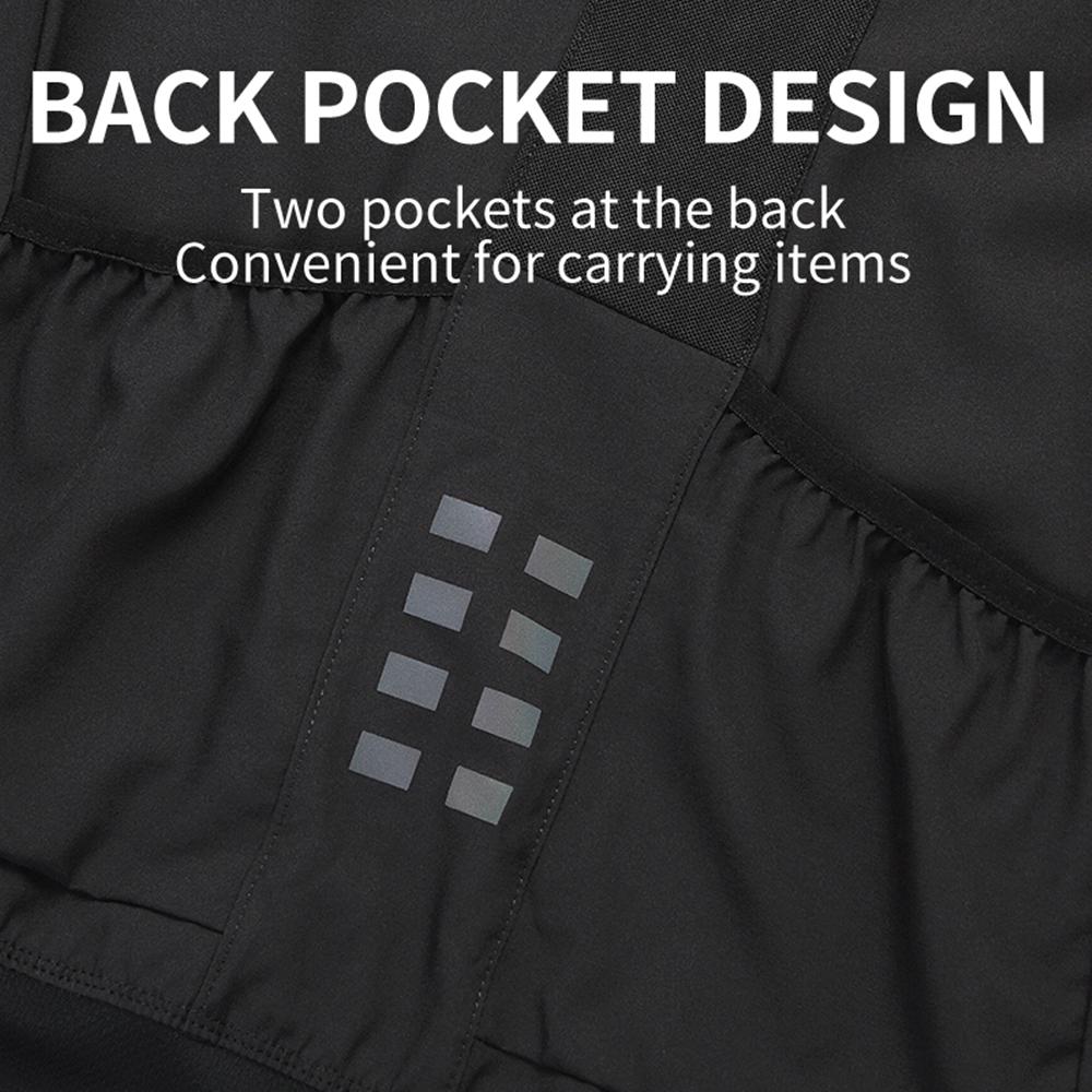 Wosawe Cycling Windbreaker Men Bicycle Vest Sleeveless Cycling Jacket Reflective Gilet Outdoor Sports Running Top