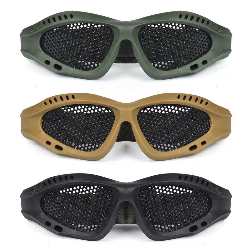 Outdoor Eye Protective Airsoft Safety Tactical Glasses Impact Resistant Wire Mesh Protective Goggles Hunting Paintball Goggles