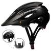 Queshark Cycling Helmet with Removable Thicken Brim MTB Road Bike Helmet Bicycle Motorcycle Riding Racing Safety Cap with Visor