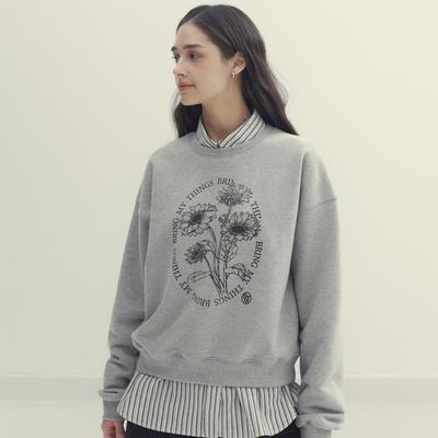 BRINGMYTHINGS Толстовка с цветочным логотипом_Серая