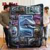 Train Evolution Showcase 2D Flat Pattern Flannel Blanket, High Quality All Seasons, Home Decor, Warmth and Comfort, Perfect for Christmas Gifts.