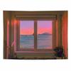 Minimalist Interior Window View Sunset Tapestry Wall Hanging Home Decor for Bedroom Living Room Dorm Landscape