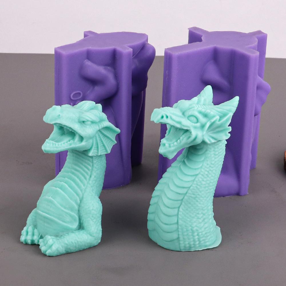 3D Злой Дракон Свеча Силиконовая Форма Сделай Сам Вечеринка Инструменты для Украшения Торта Дракон Мастика Шоколадные Формы Настольное Ремесло Домашний Декор
