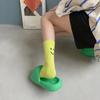 New Tide Brand Behind Crying Face A B Socks Creative Funny Sports Pure Color Couples Socks Tide Cotton Socks Men Women