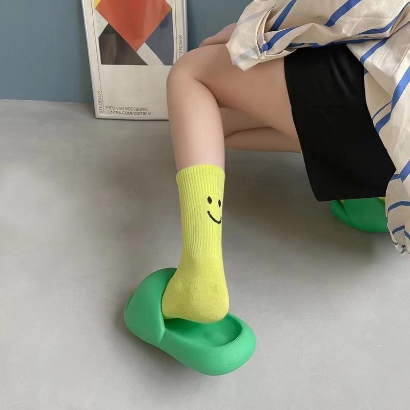 New Tide Brand Behind Crying Face A B Socks Creative Funny Sports Pure Color Couples Socks Tide Cotton Socks Men Women