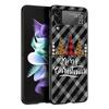 Merry Christmas Hard PC Phone Case For Samsung Galaxy Z Flip 7 6 5 4 Black Cover For Galaxy Z Flip 3 Foldable Fundas Shell Capas