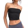 Strapless Tank Top Solid Color CropTops Women Summer Camis Casual Camisole Fashion Tube Female Sleeveless Cropped Y2K Clothes
