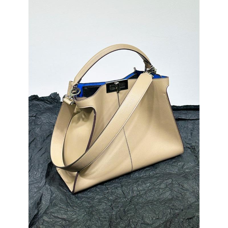 New Apricot Leather Women's Bag High-end Large Capacity Cowhide Tote Bag Handbag Single Shoulder Crossbody Cat Bag
