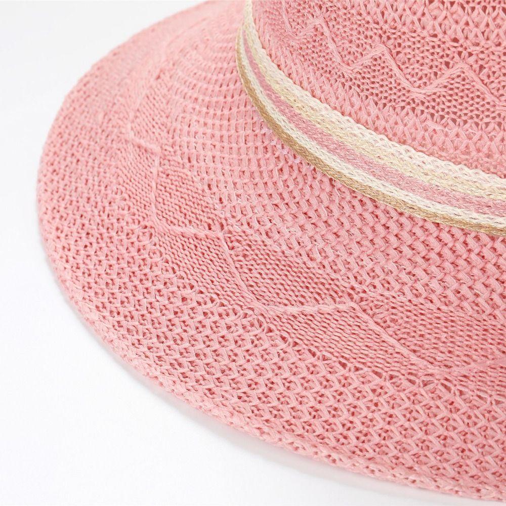 Sun Protection Straw Hat Wide Brim Sunscreen Beach Hat Women Fashion Bucket Hat Women