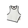Логотип с принтом дышащий круглый вырез без рукавов жилет женский топ белый DO5036-133