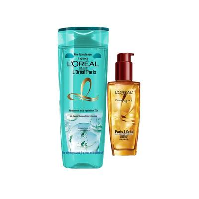 Набор L'Oréal Гиалуроновый Увлажняющий Шампунь Против Перхоти и Масло для Волос