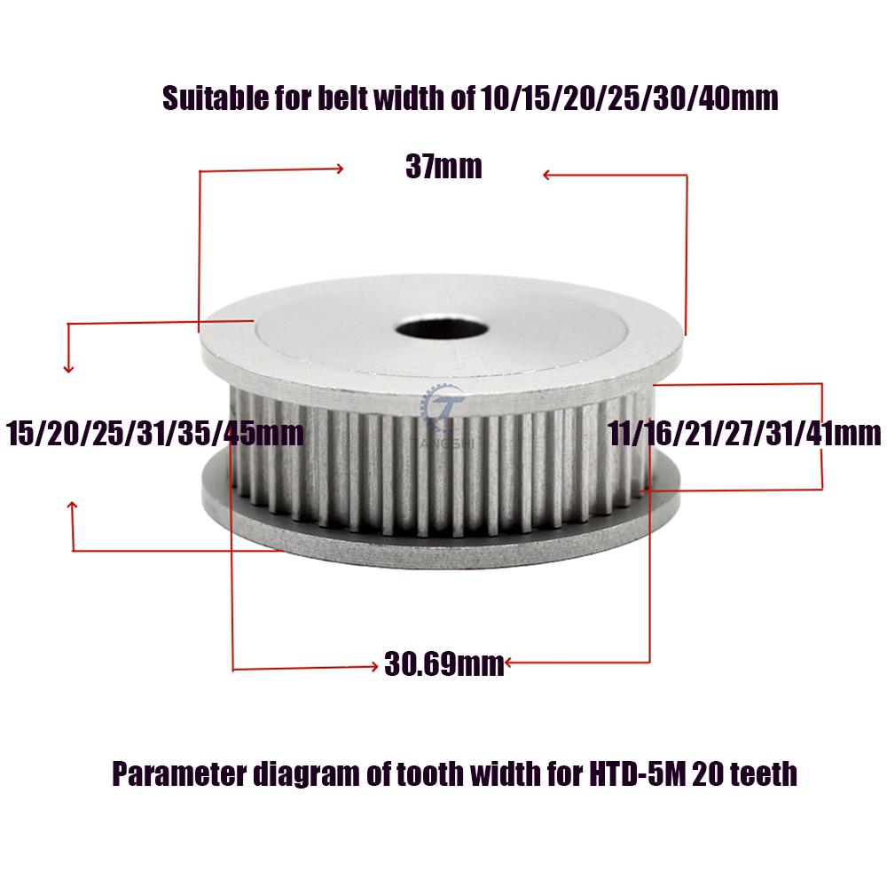 HTD5M timing pulley kit 60 teeth 20teeth 1:3 reduction ratio width 15mm arc synchronous belt optional kit combination 5M 60T 20T