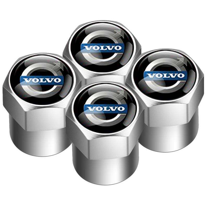 For Volvo 4pcs Car Wheel Tire Valve Caps Dust Accessories For Volvo XC40 XC90 V40 V90 V60 XC60 S80 S60 S90 C40 V70 XC70 C30 C70