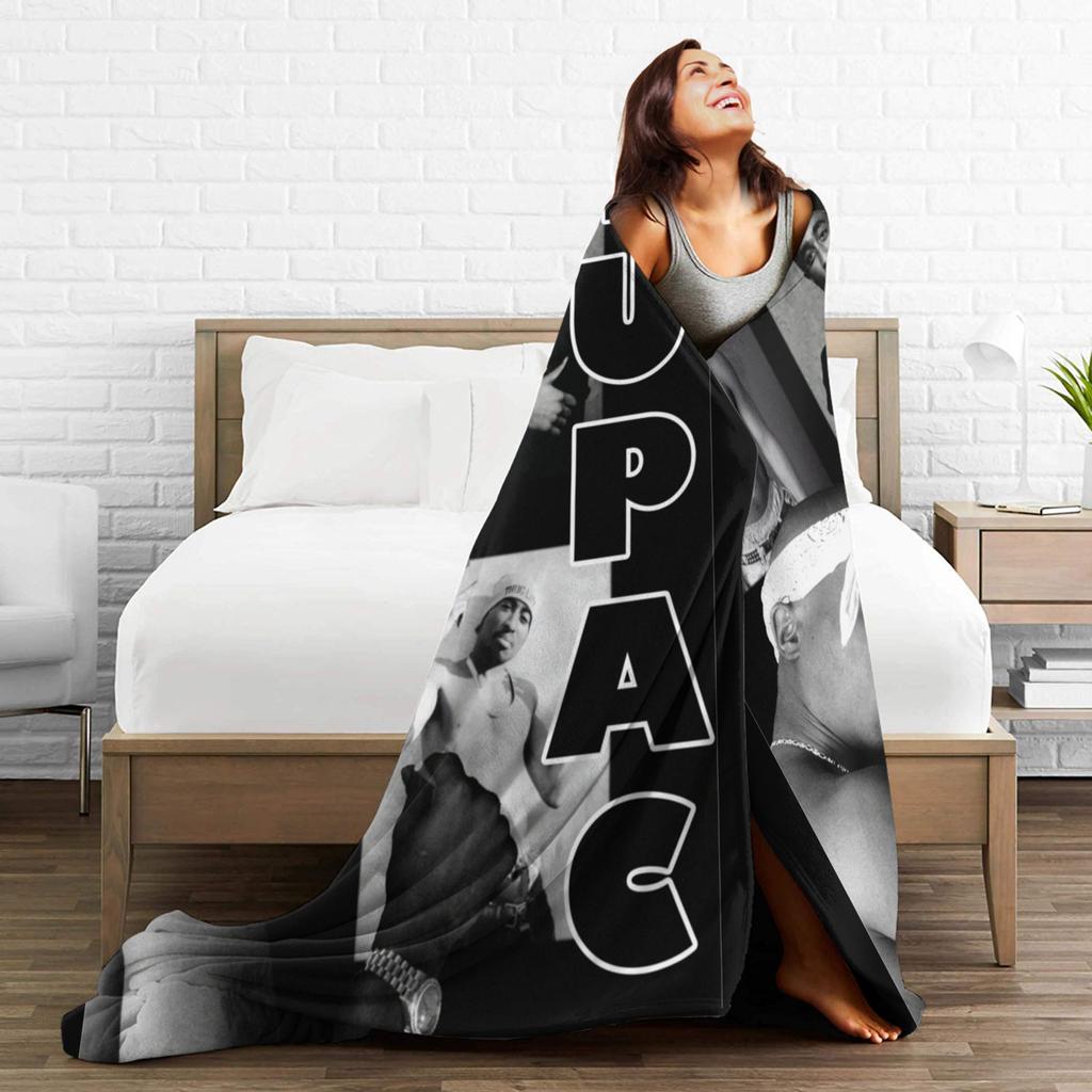 Poetic Justice Flannel Blankets Tupac 2pac Hip Hop Singer Fashion Throw Blanket for Home Rug Piece,