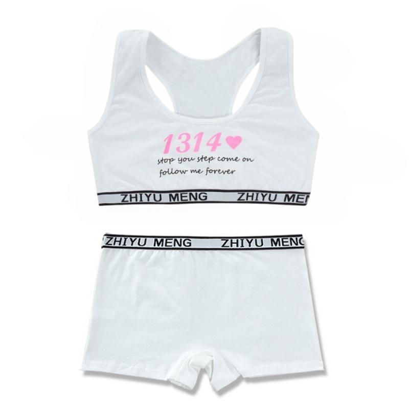 Нижнее белье для девочек-подростков, комплекты хлопкового нижнего белья, детские тренировочные бюстгальтеры для молодых девушек, студенческий бюстгальтер для полового созревания, От 8 до 16 лет