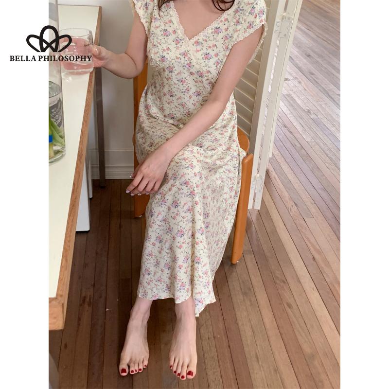 Женская домашняя ночная рубашка на шнуровке в стиле французского меньшинства, женская мода