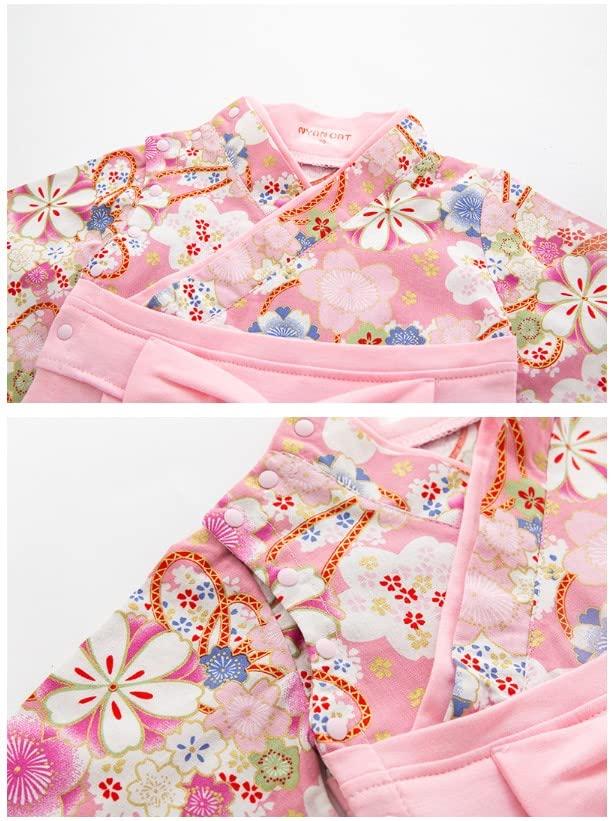 Baby 100 Days Celebration Girls Costume Baby Hinamatsuri Peach Festival Celebration Romper Shrine Visit First Eating 100th Day Celebration First
