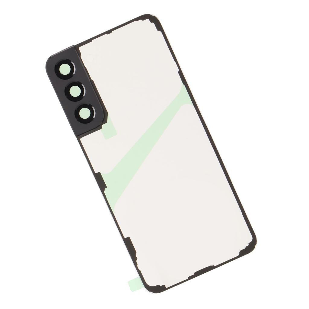 Back Glass Cover Transparent Black Frame with Cell Phone Stand Back Cover Housing Door for Galaxy