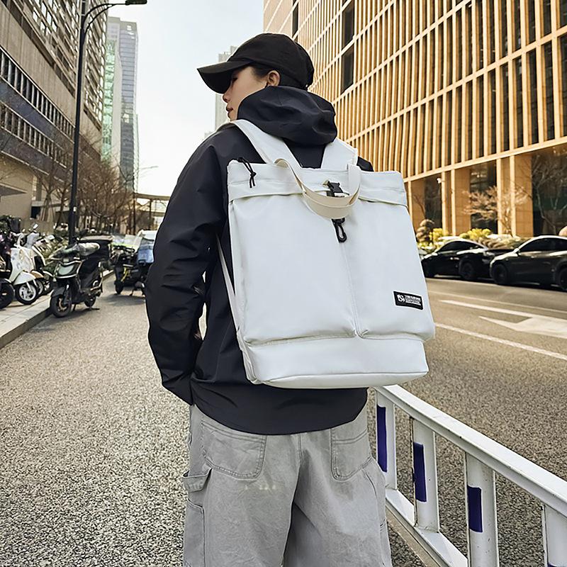 Рюкзак для студентов колледжа для мужчин и женщин, сумка для поездок на работу, однотонная повседневная сумка-тоут, рюкзак из водостойкого нейлона большой вместимости