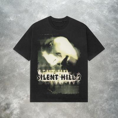 Футболка с саундтреком из игры Silent Hill 2, Ретро Хоррор Игра, Уличная одежда Y2K, Мужская Женская Оверсайз Хлопковая Футболка Y2k, Уличная Одежда Женская Мужская Одежда