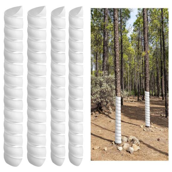 4Pcs Tree Trunk Protector Protect Saplings Plants from Deer Rabbit Cats Rodents Mowers Spiral Tree Guard Tree Wrap