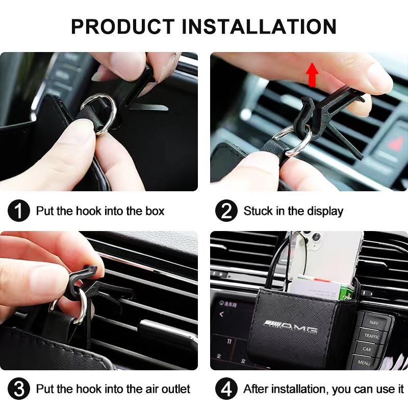 Автомобильный бокс для хранения на воздуховоде, органайзер для телефона и очков, стайлинг для Mercedes Benz AMG GLE GLS GLC CLA GLB ML C500 C200 C300 W204 W206 W205 W212 W203