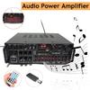 2000W 326BT 12V/110V Bluetooth 2.0 Channel Audio Power HiFi Amplifier Stereo AV Amp Speaker Support 4 Microphone with Remote