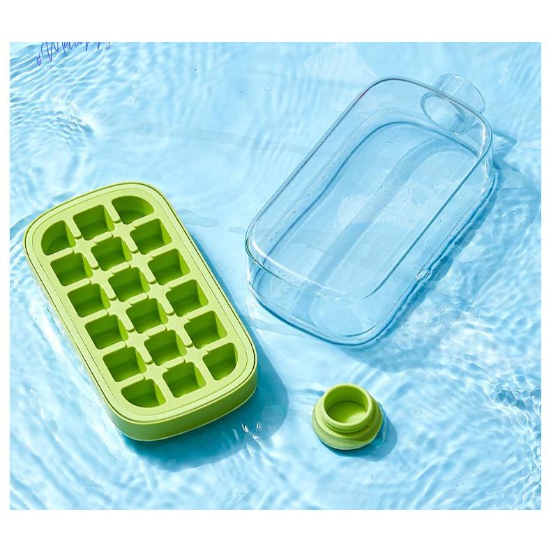 Бутылка для приготовления льда с крышкой-соломинкой, портативный прессованный лоток для льда для летнего использования на открытом воздухе, самодельный холодильник, морозильник, льдогенератор