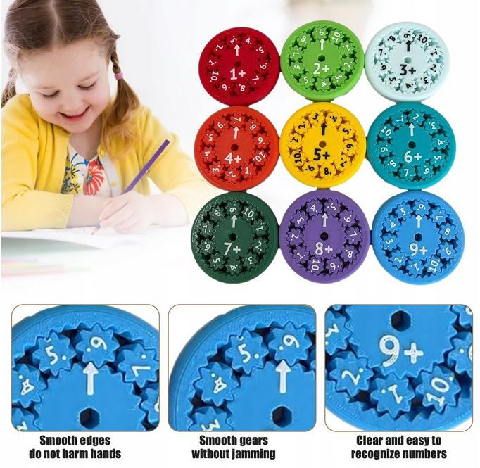 Matematyczny spinner +/- 9 szt w zestawie