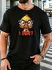 Nerdy Glasses Duck Slogan Print Unisexs Cotton Crew Neck Short Sleeve Tee Loose Casual Summer Comfort Daily Street Male Wear Top
