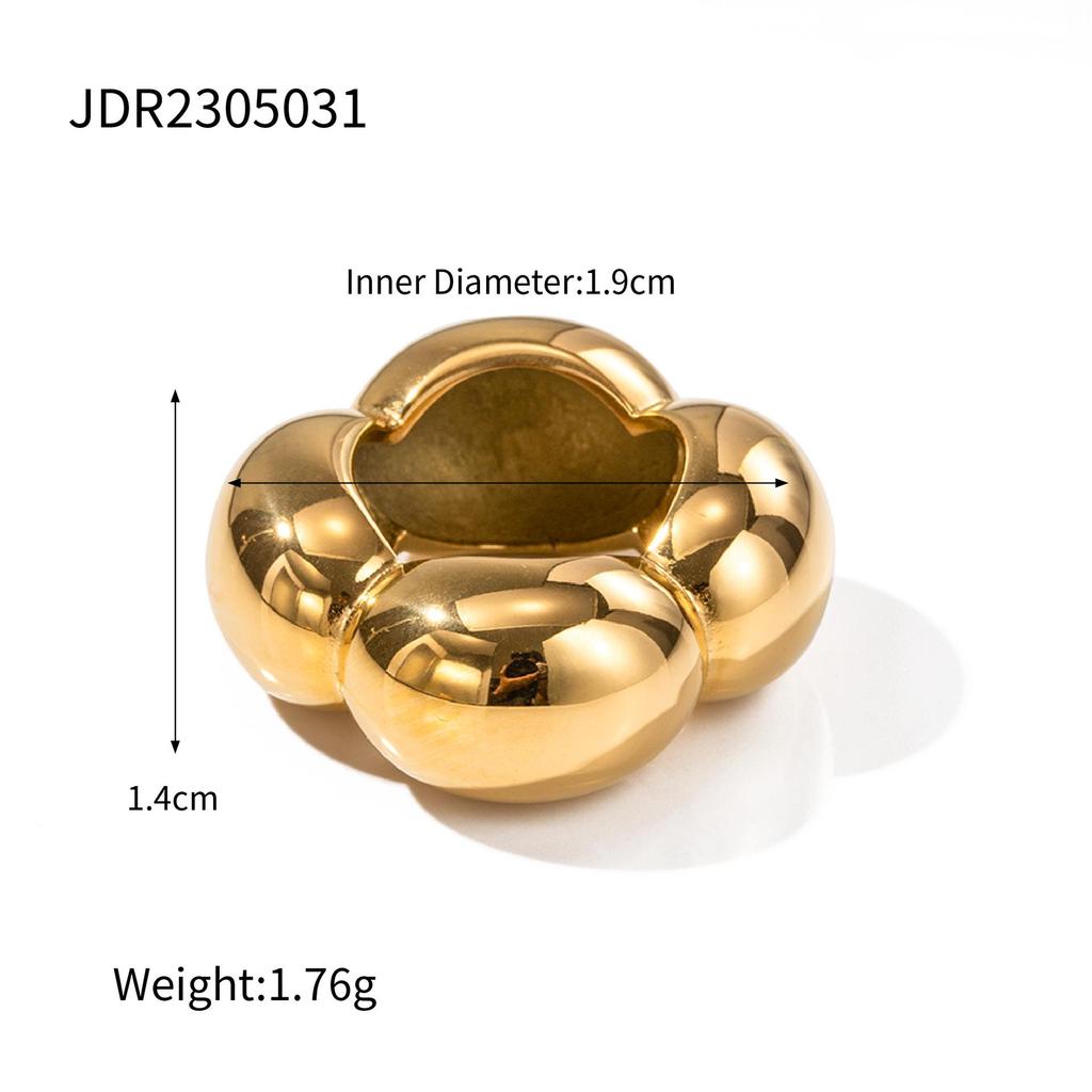 Jieding 18K Gold Stainless Steel Luxury Titanium Ring for Women