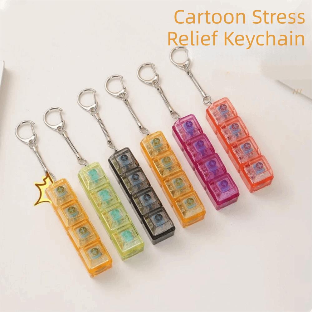 Transparent Shaft Crystal Keycap Pendant Funny Mechanical Keyboard Keychain  Holiday Gift
