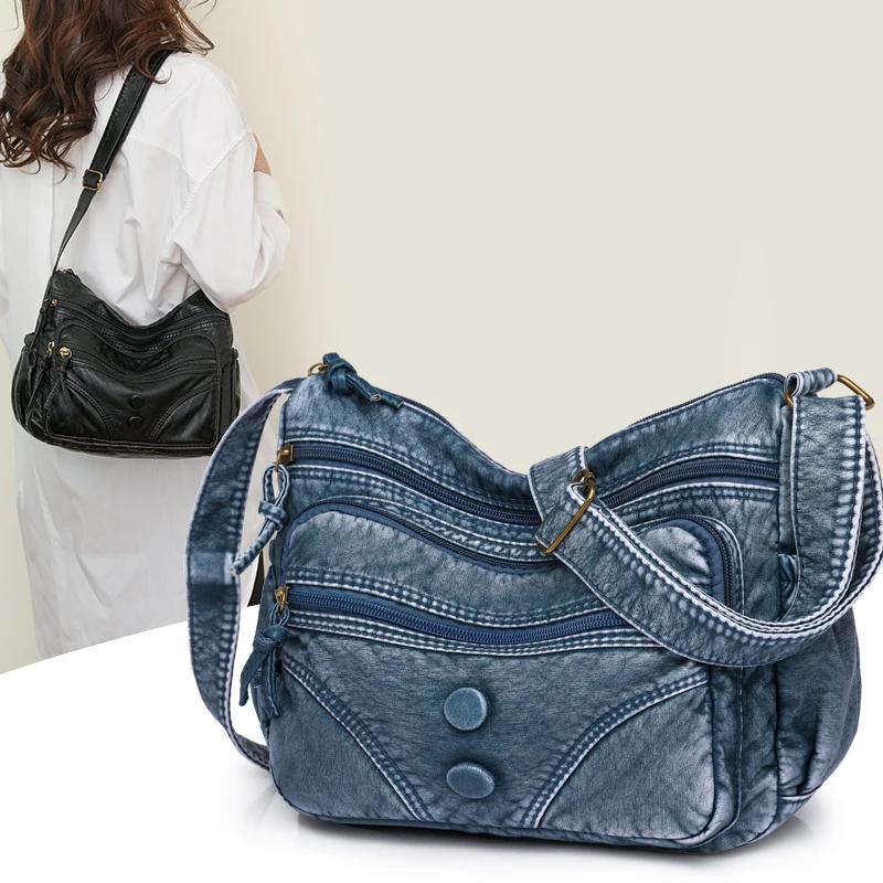 Модный винтажный женский мягкий кожаный handbag Женская компактная подмышечная сумка Повседневная ретро мини-сумка на плечо Премиум