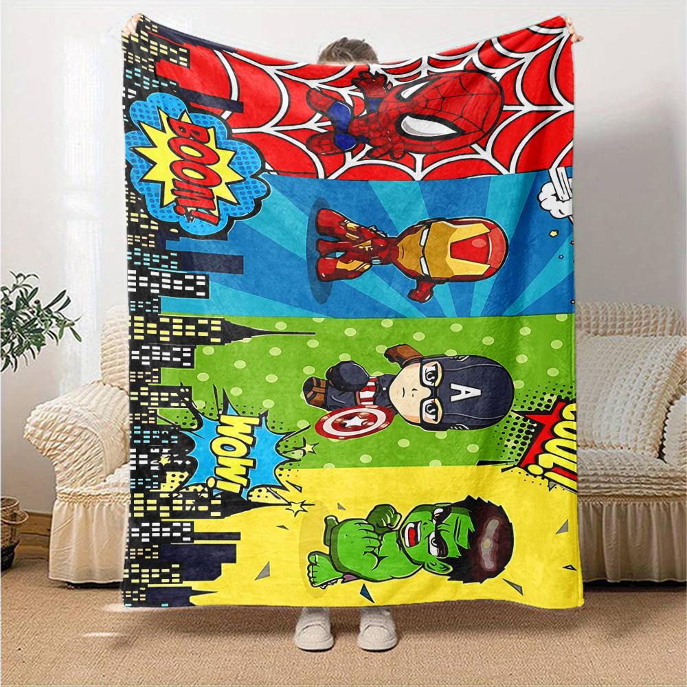 Superhero Adventures Flannel Blanket Super Soft Warm Cozy Blanket For Sofa Bed Office Travel Allseason Home Decor Gift