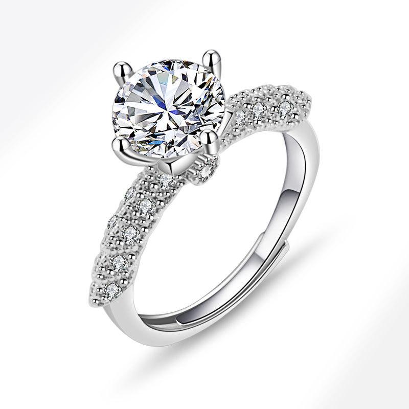 Женское персонализированное кольцо на палец с цирконием, кольца для женщин, обручальное кольцо из медного сплава золотого цвета, модные украшения на удачу, подарок, регулируемые женские кольца