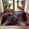 Beşiktaş FC Design Crystal Velvet Rug Soft Decorative Mat for Bedroom Entrance