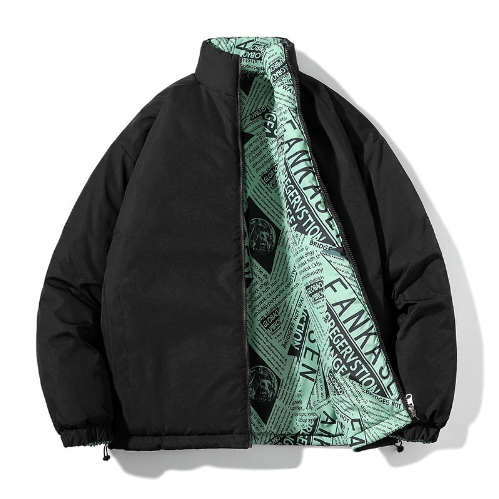 Хлопковая куртка мужская утолщенная зимняя куртка воротник-стойка модный бренд вставки универсальная кожаная хлопковая куртка красивый студент